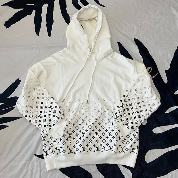 Louis Vuitton Gradient Cotton White Hoodie - Picture 1 of 7